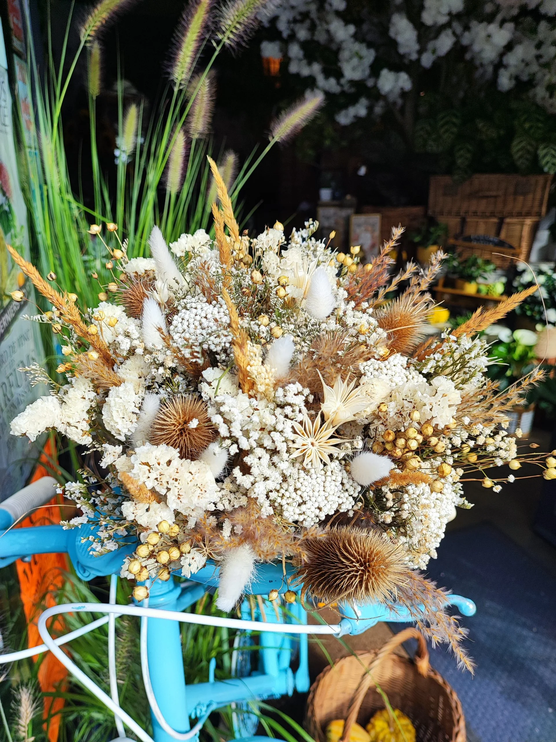Bouquet de fleurs séchées naturel, par L'ART Ô ZOIR, fleuriste à Tours