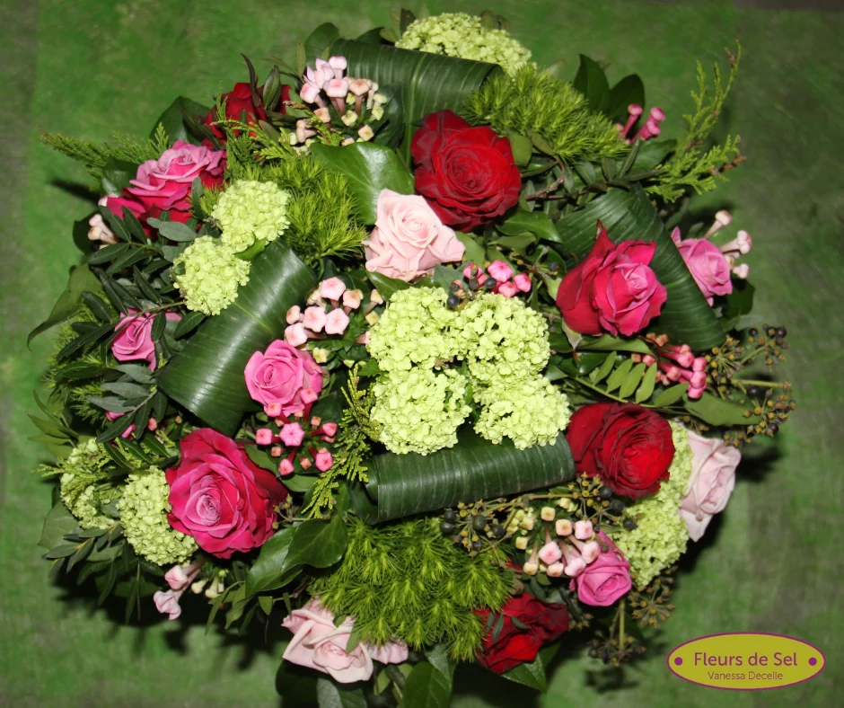 Bouquet Amour/Saint-Valentin, par Fleurs de Sel, fleuriste à La Bruyère