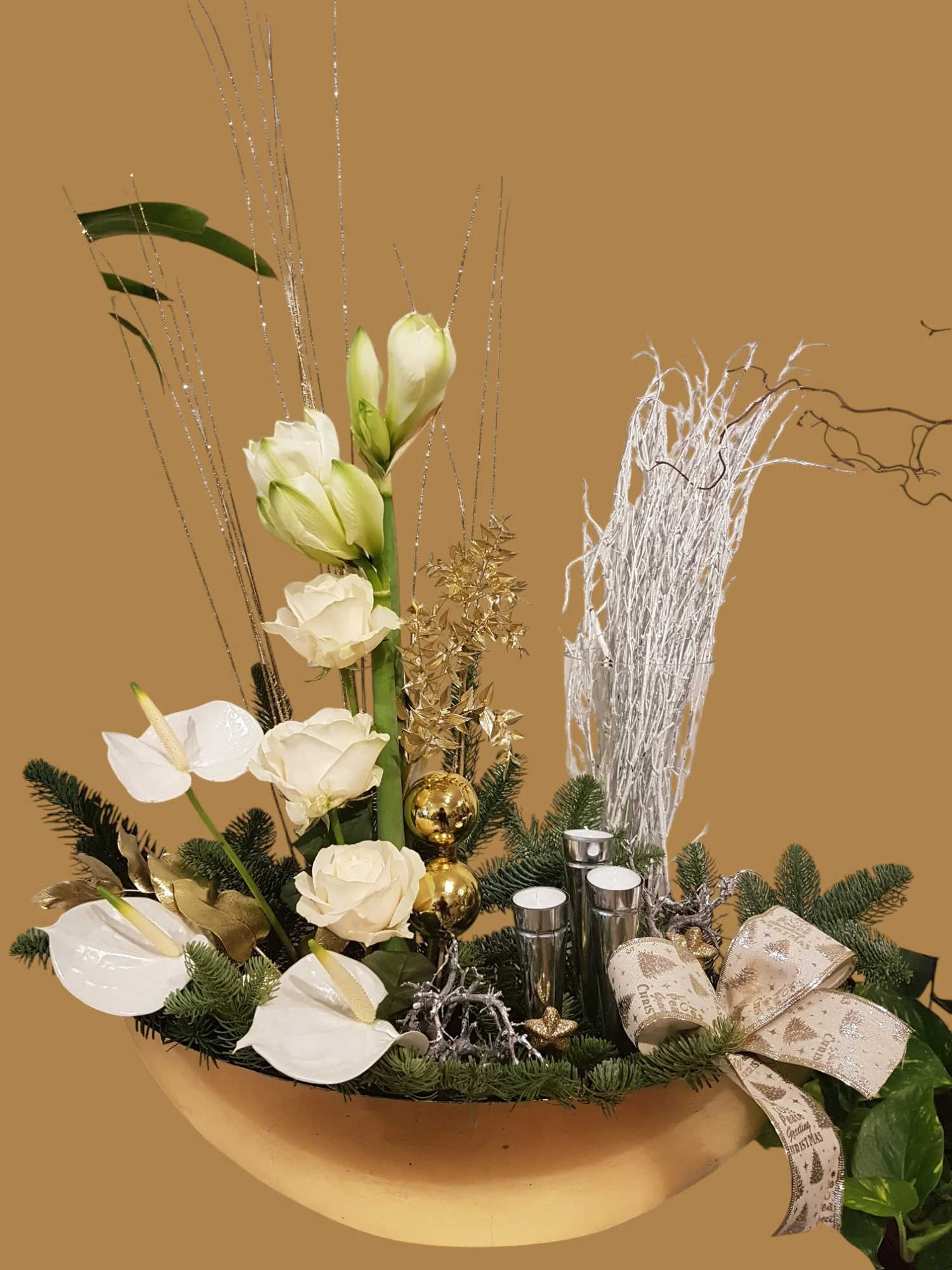 composition de fin d’année exclusive, par A l'Aube des fleurs, fleuriste à Troyes