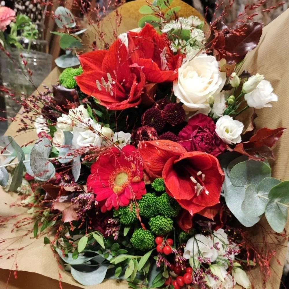 Bouquet Xmas, par L'ART Ô ZOIR, fleuriste à Tours