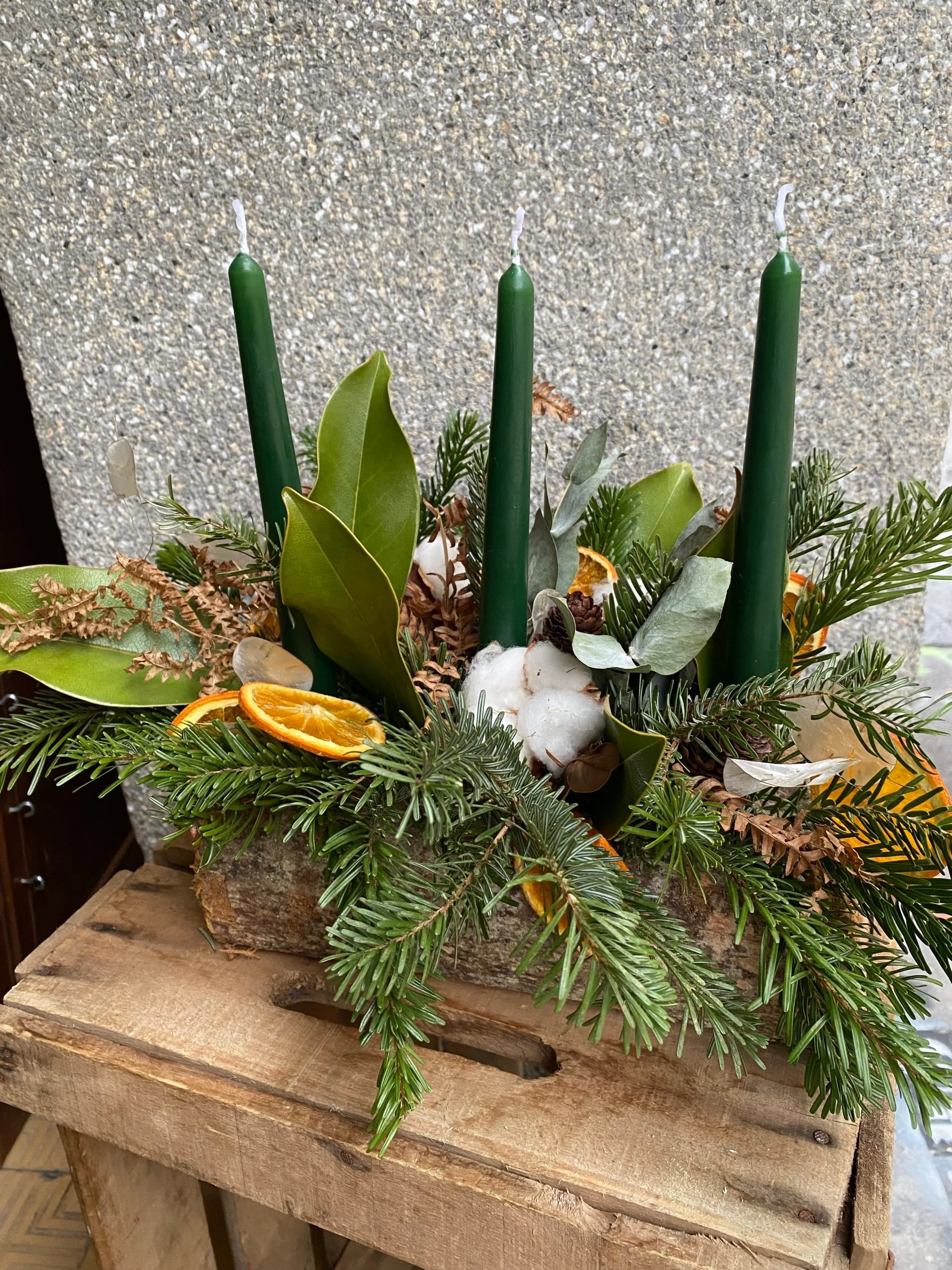 Centre de table des fêtes, par Iberis Annecy, fleuriste à Annecy