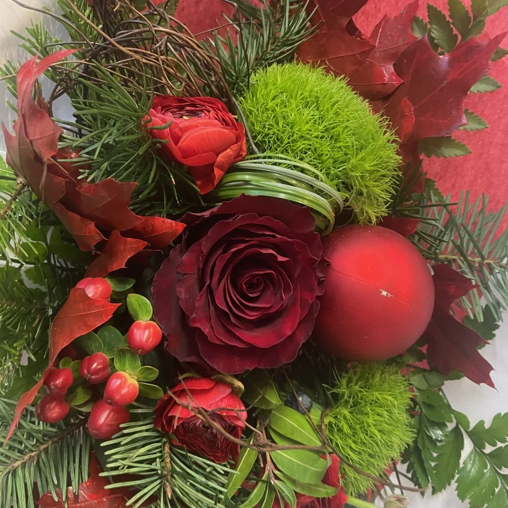 Bouquet de Noël, par A fleurs de peau, fleuriste à Les Mureaux
