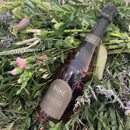 Champagne Brut Rosé, par Hanakawa, fleuriste à Meudon