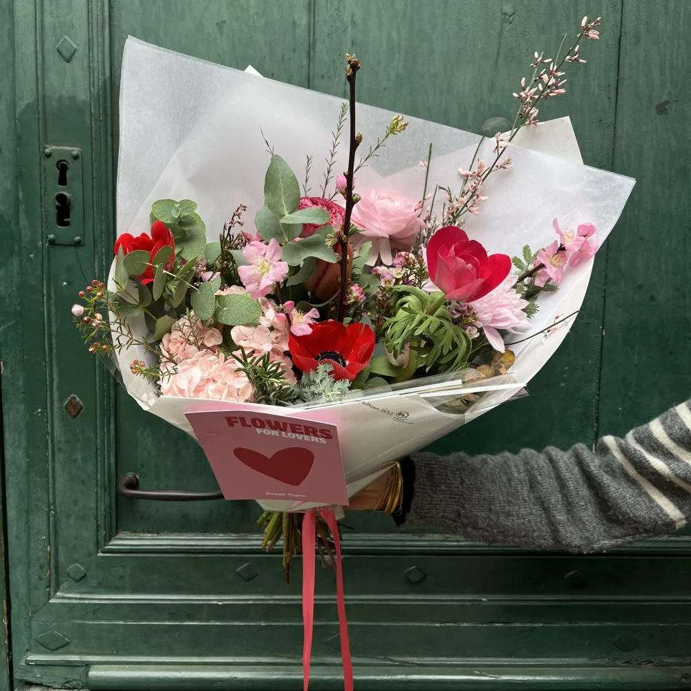 Bouquet Saint-Valentin, par Poppy Figue, fleuriste à Toulouse