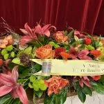 Gerbe, par Fleurs Campagne Valérie Bauer, fleuriste à Bourges