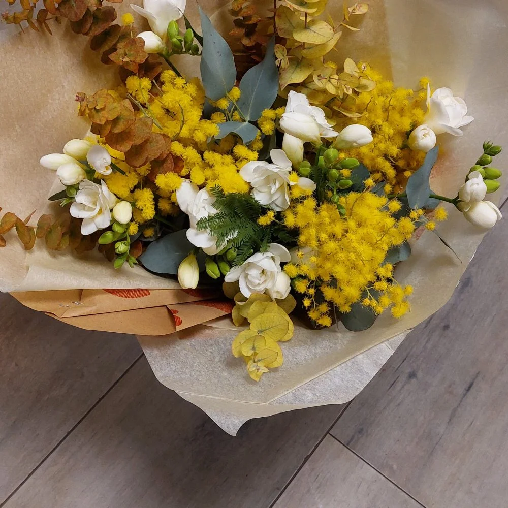 Bouquet camaïeu, par Gaïa, fleuriste à Ondres