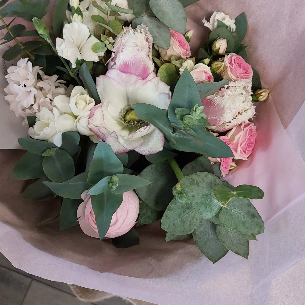 Bouquet pastel, par Gaïa, fleuriste à Ondres