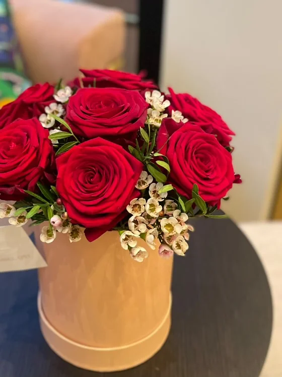 Boite St Valentin, par La Maison Fleurie, fleuriste à Douai