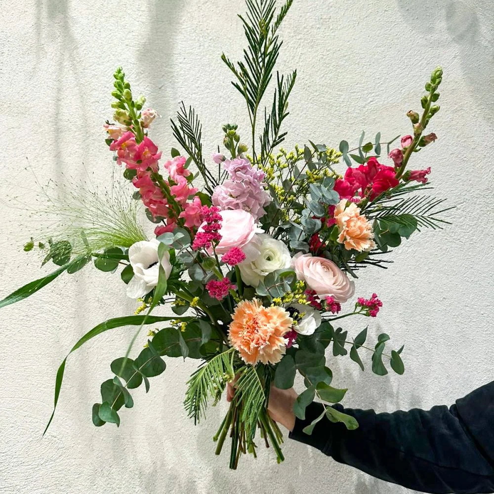 Bouquet Saint Valentin - Champêtre Fleurs Françaises, par Canopée Marseille, fleuriste à Marseille