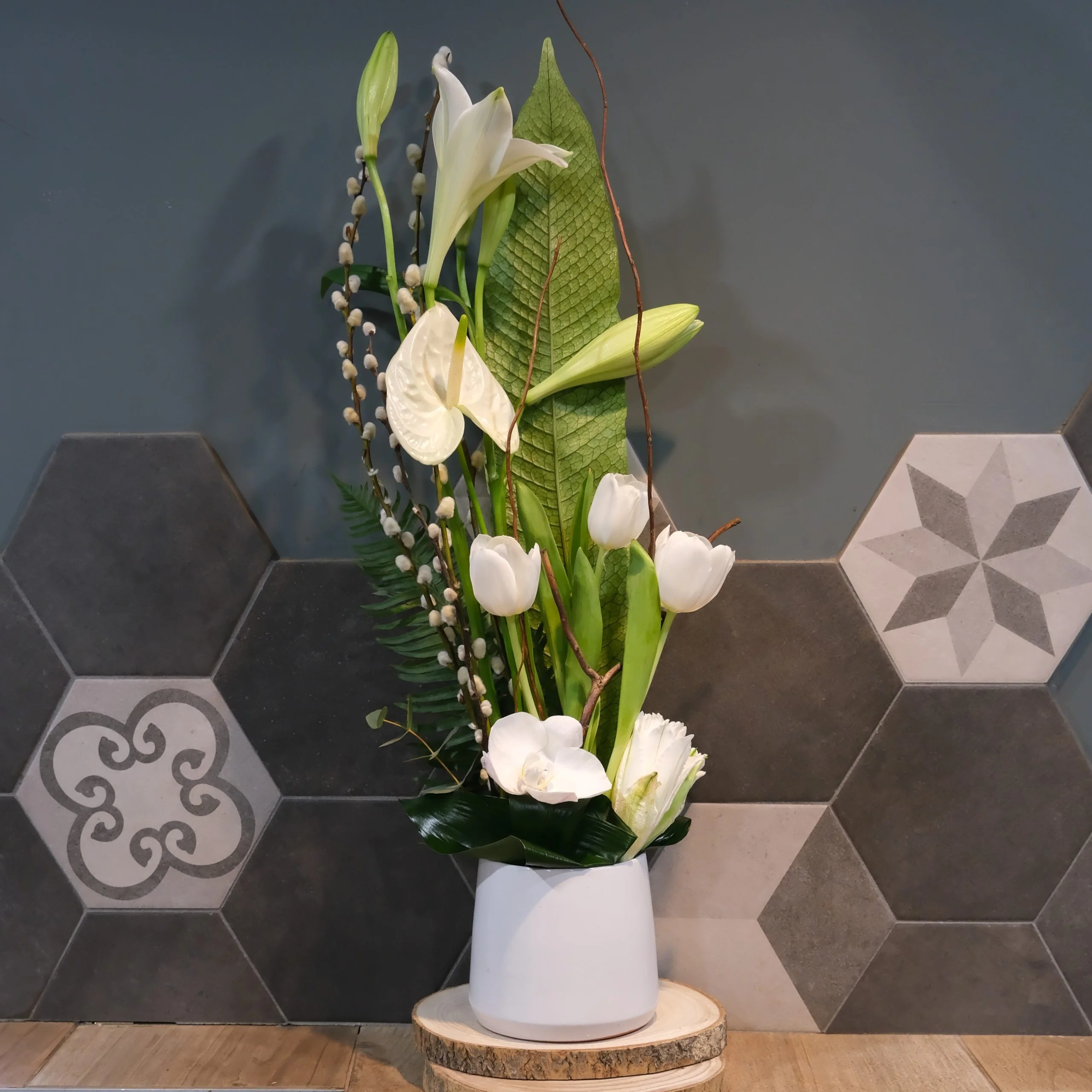 Composition Marion, par Art Végétal, fleuriste à Corbas