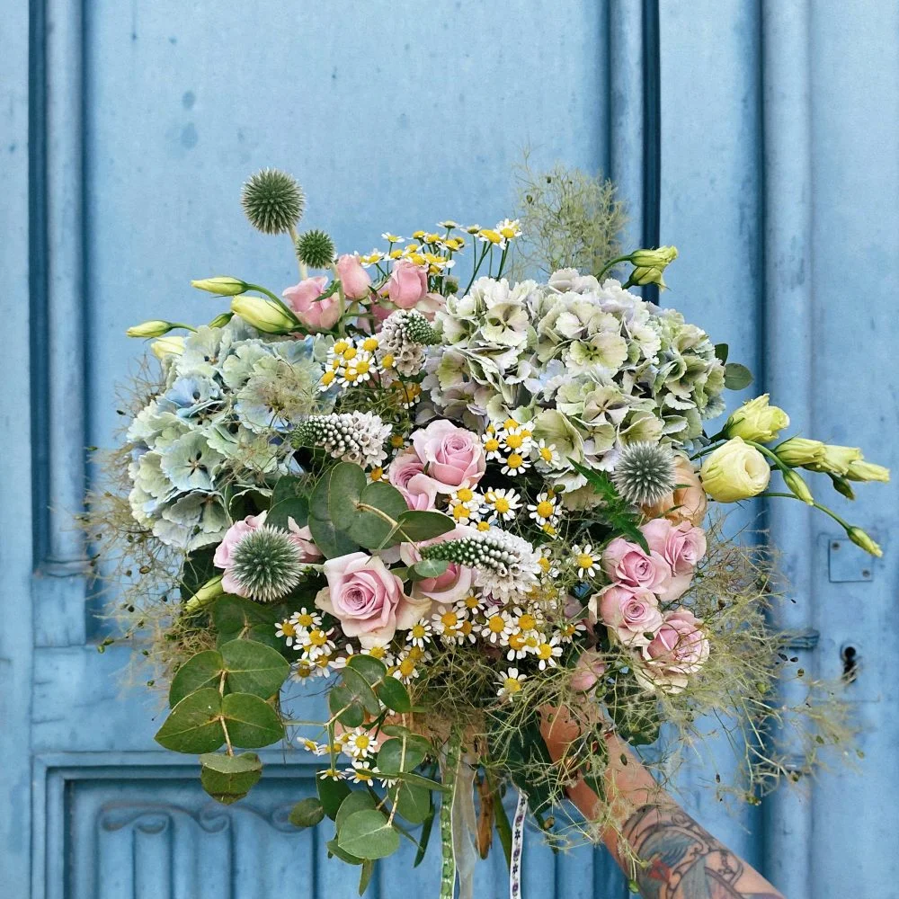 Bouquet tout doux, par Figa e Mimosa, fleuriste à Metz