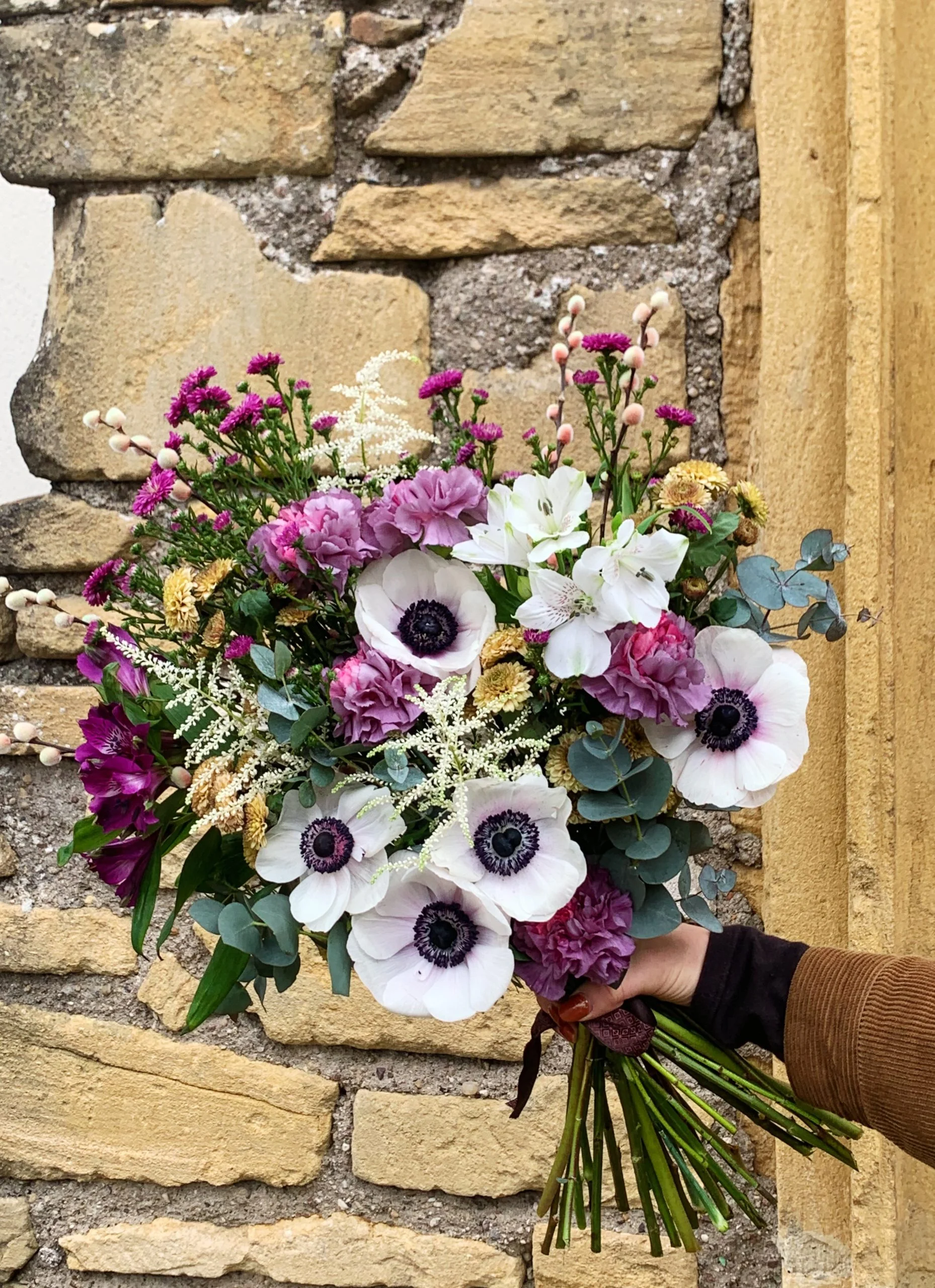 Bouquet d&rsquo;Anémones, par Figa e Mimosa, fleuriste à Metz