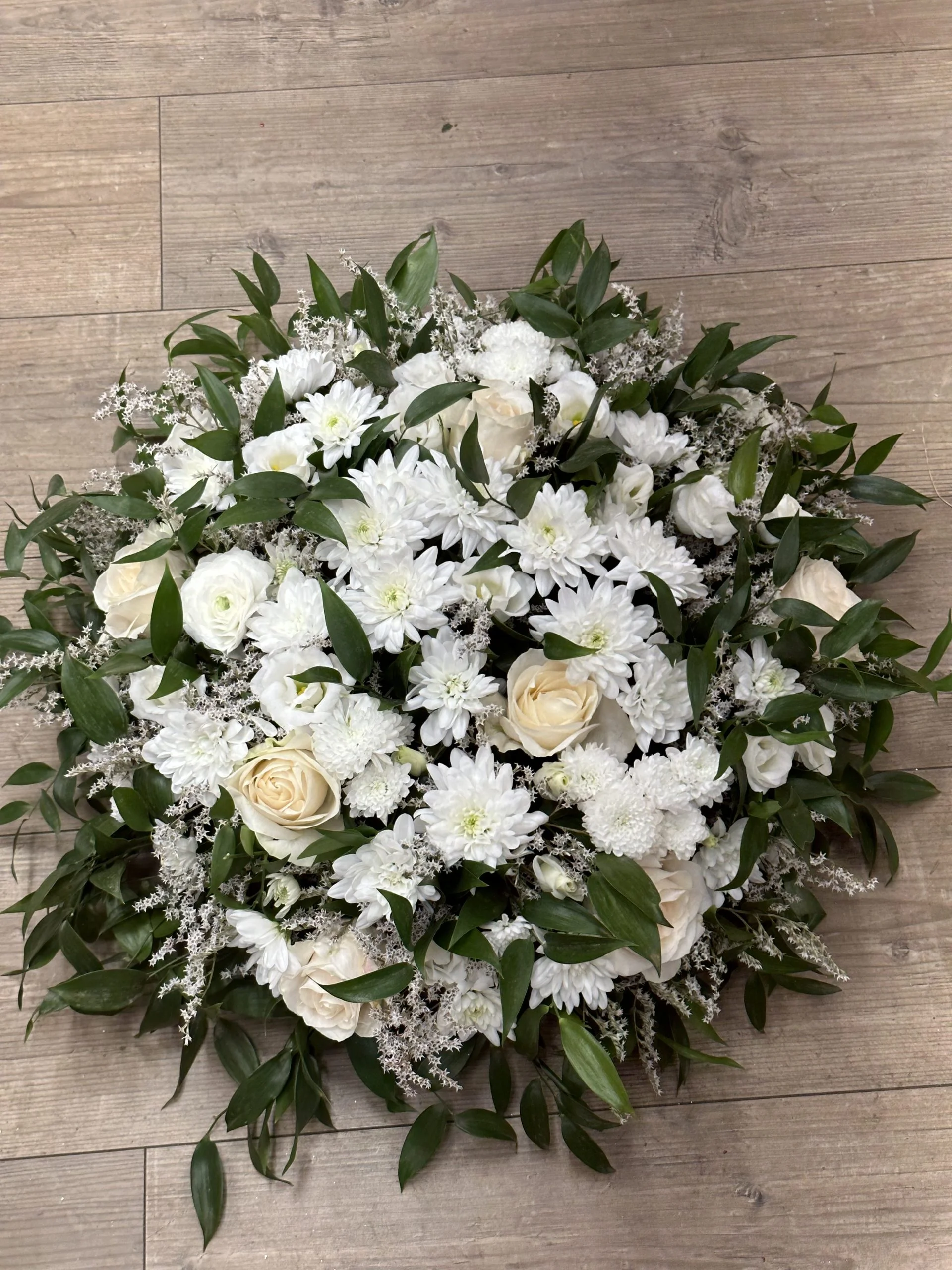 Composition Coussin Deuil, par Ma boutique fleurie, fleuriste à Ollioules