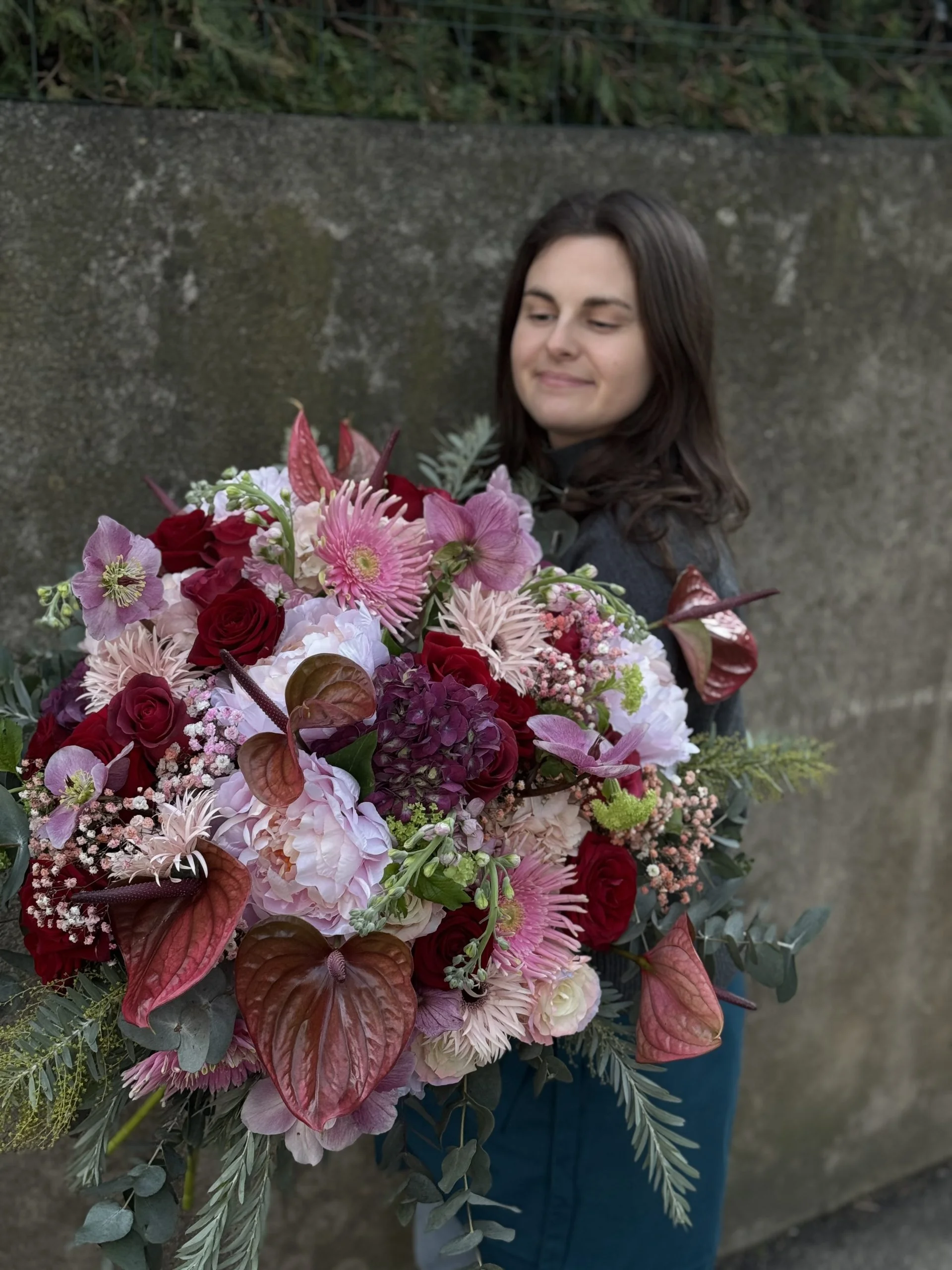 Bouquet romantique, par Langage Des Fleurs, fleuriste à Bastia