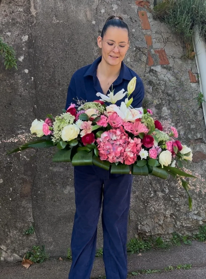 Composition Deuil, par Ma boutique fleurie, fleuriste à Ollioules