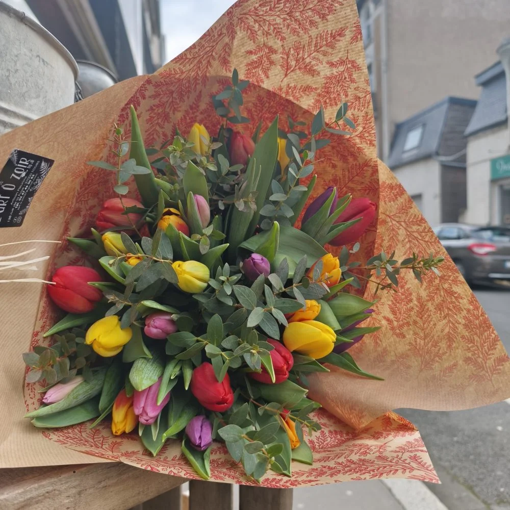 MELI-MELO DE TULIPES, par L'ART Ô ZOIR, fleuriste à Tours