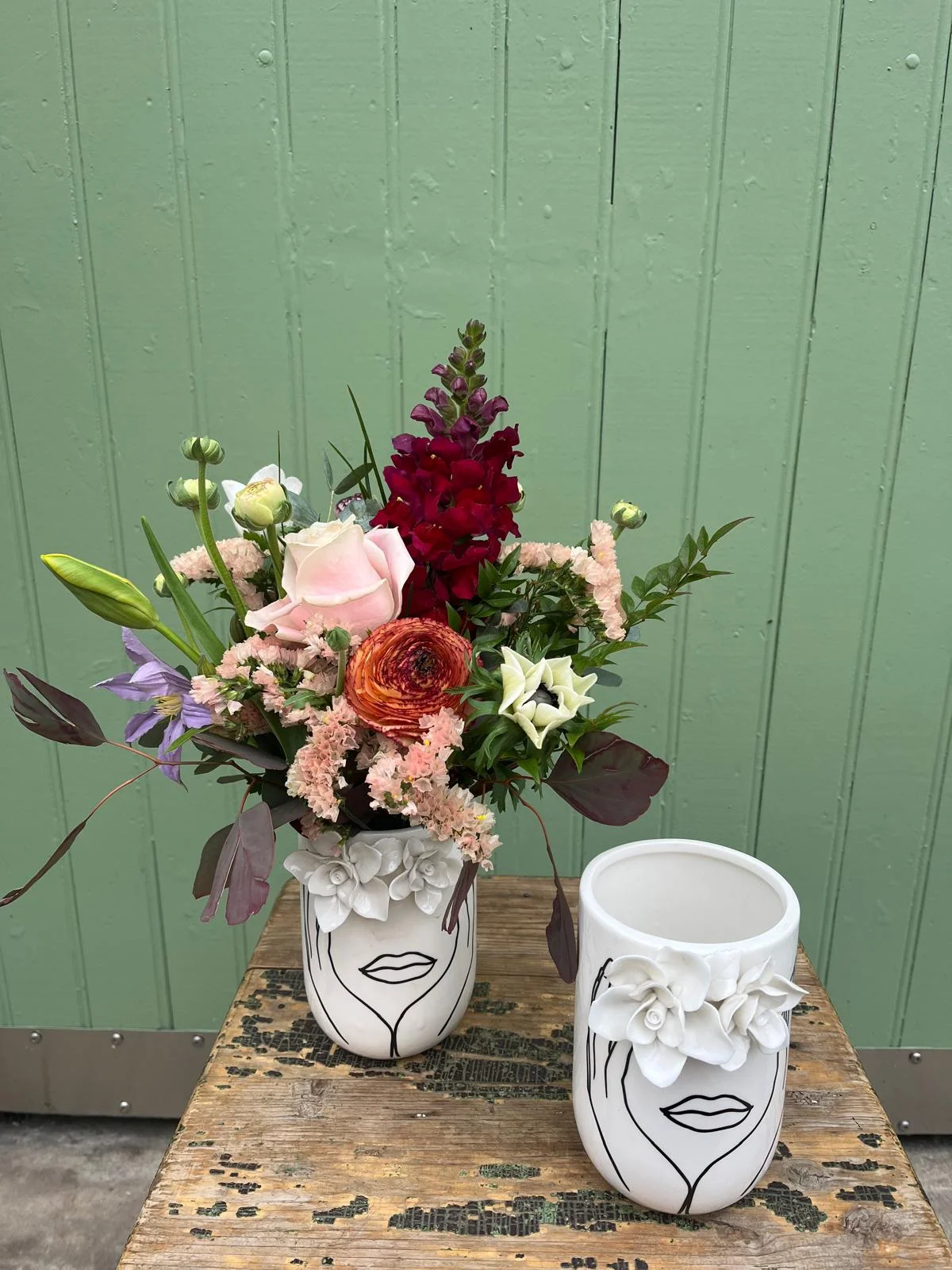 Bouquet Saint-Valentin (vase possible) fleurs françaises, par 15 Au Jardin, fleuriste à Bièvres