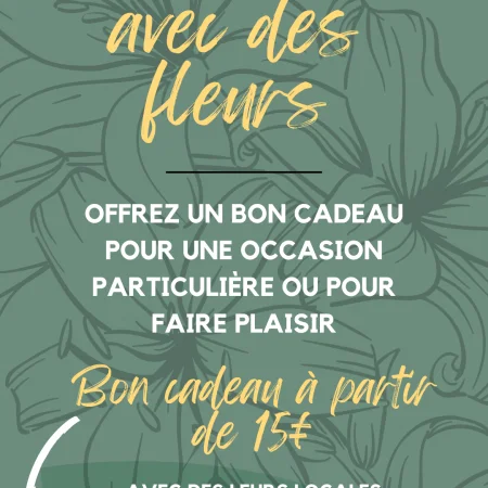 Bon cadeau fleurs de saison, par La Fabrik à Fleurs, fleuriste à Breteil