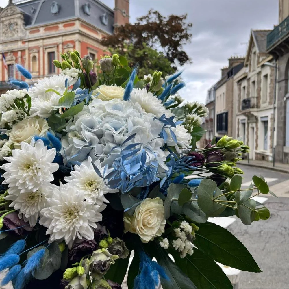 Bouquet Bleuet, par Instant végétal, fleuriste à Saint-Malo