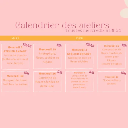 Bon cadeau pour atelier floral, par Gaïa, fleuriste à Ondres