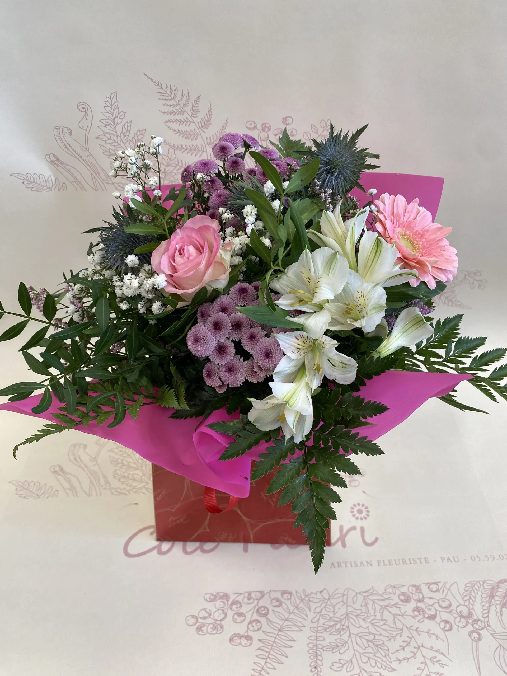 Bouquet Rétablissement, par Côté Fleuri, fleuriste à Pau