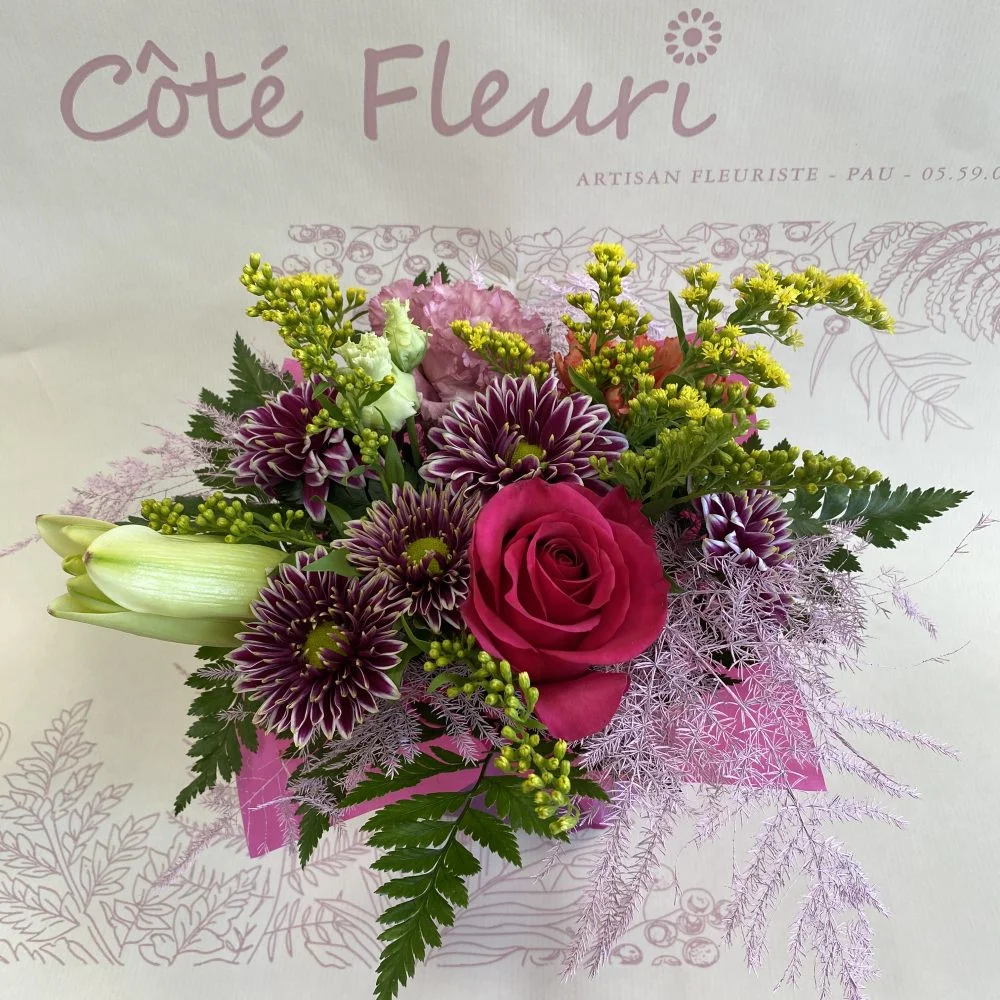 Composition Remerciements, par Côté Fleuri, fleuriste à Pau