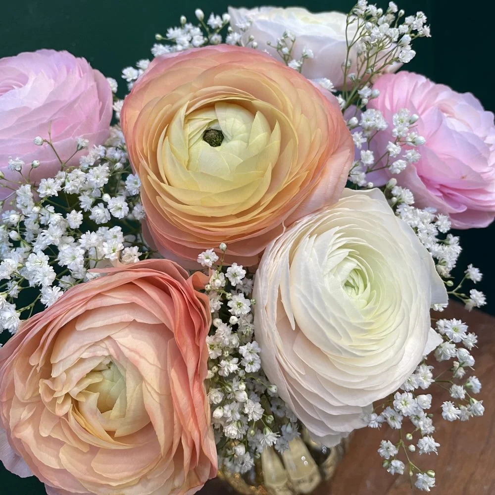 Bouquet de Renoncules, par Un Brin d'Aventure, fleuriste à Lille