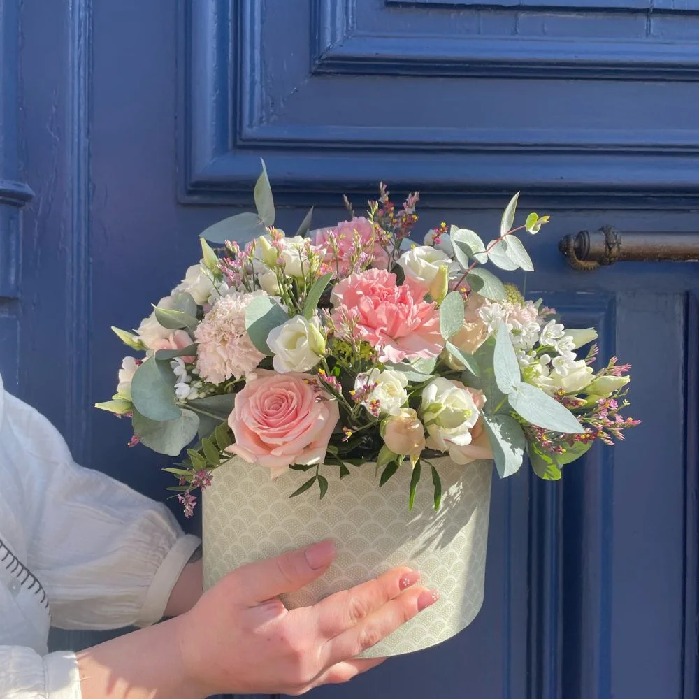 Boite fleurie, par Atelier Armelle Alleton, fleuriste à Le Mans
