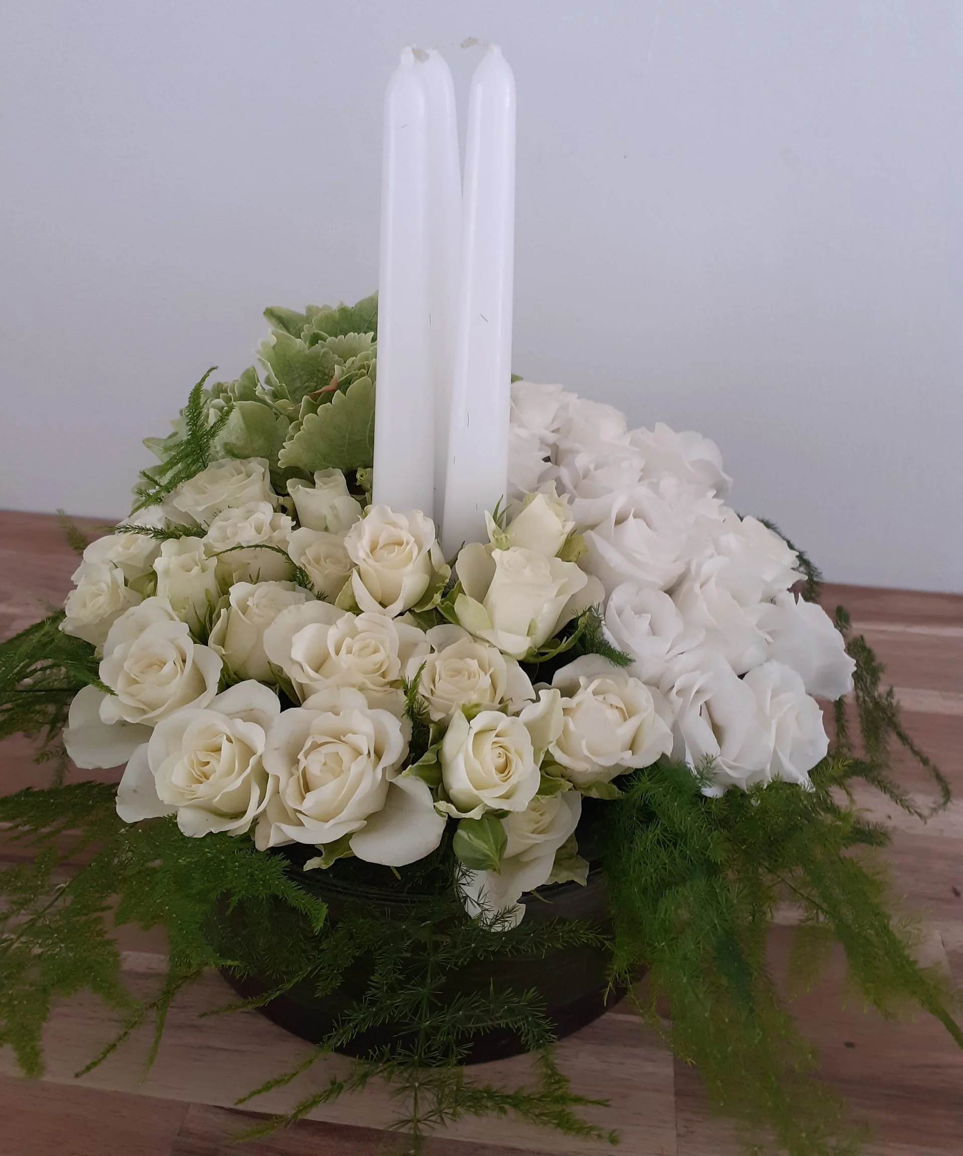 Centre de Table Mariage, par Bonheur des fleurs, fleuriste à La Montagne