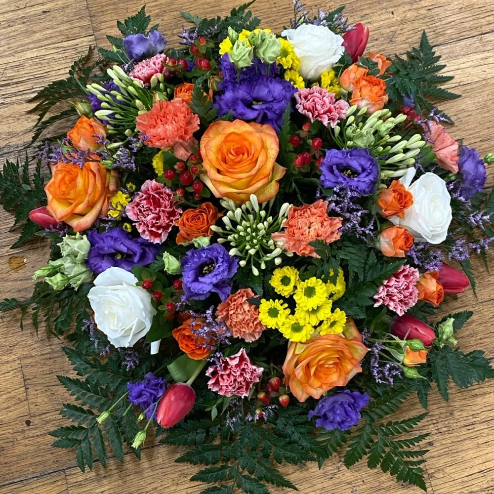 Coussin de deuil, par Pom'Violette, fleuriste à Gex