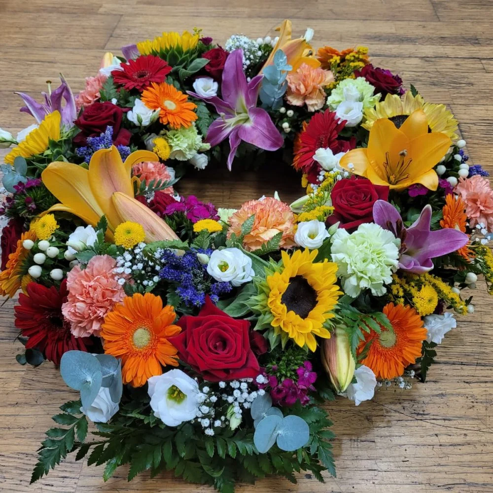 Couronne de fleur, par Pom'Violette, fleuriste à Gex