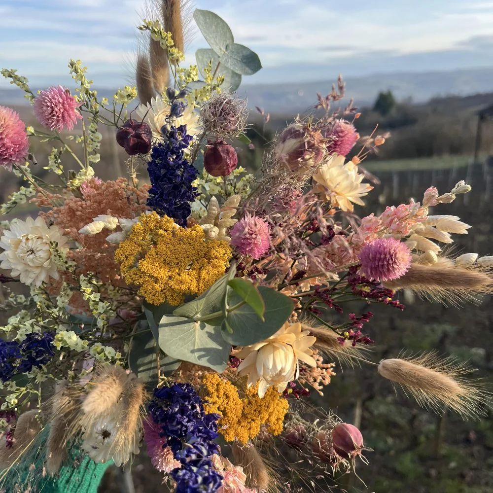 Bouquet de Fleurs Séchées, par Atelier Floral du Mondelot, fleuriste à Saint-Sernin-du-Plain