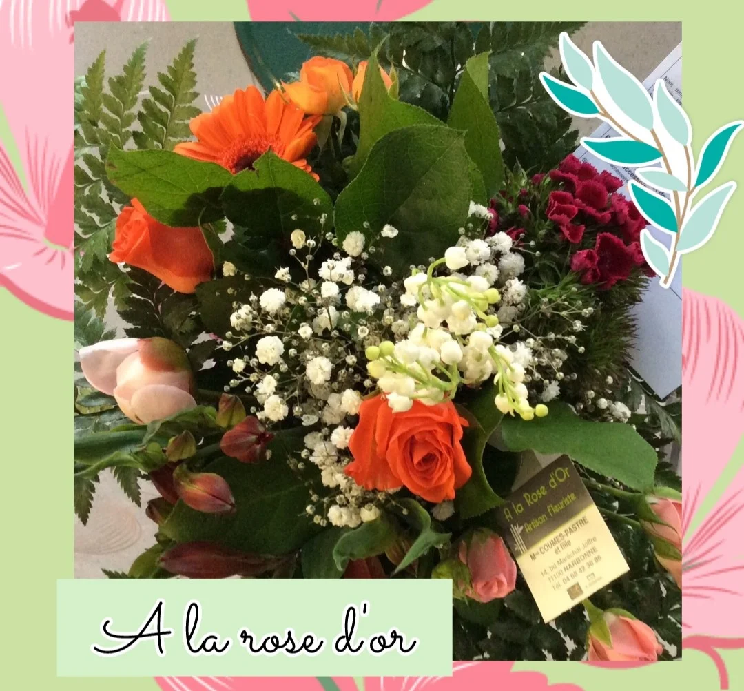 Bouquet Muguet et fleurs de saisons, par A La Rose d'Or, fleuriste à Narbonne