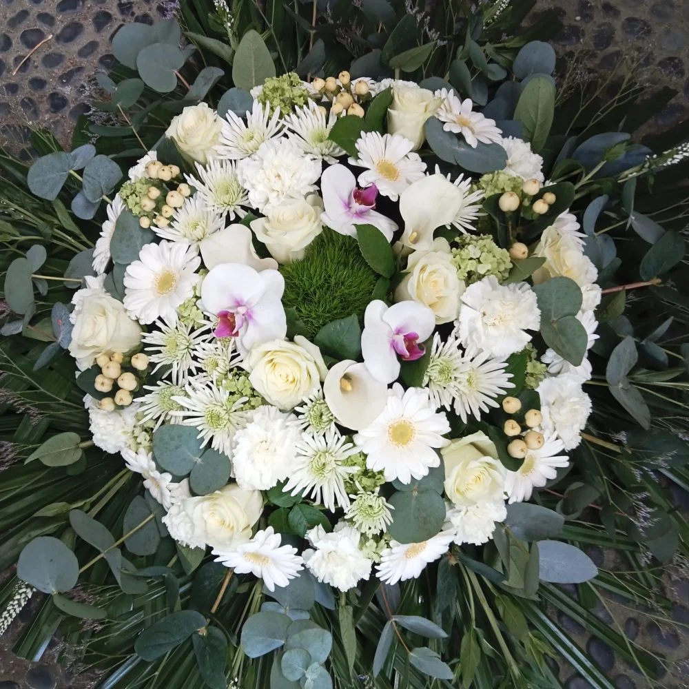 COUSSIN DE DEUIL GRAND FORMAT, par Lili la main verte, fleuriste à Talence