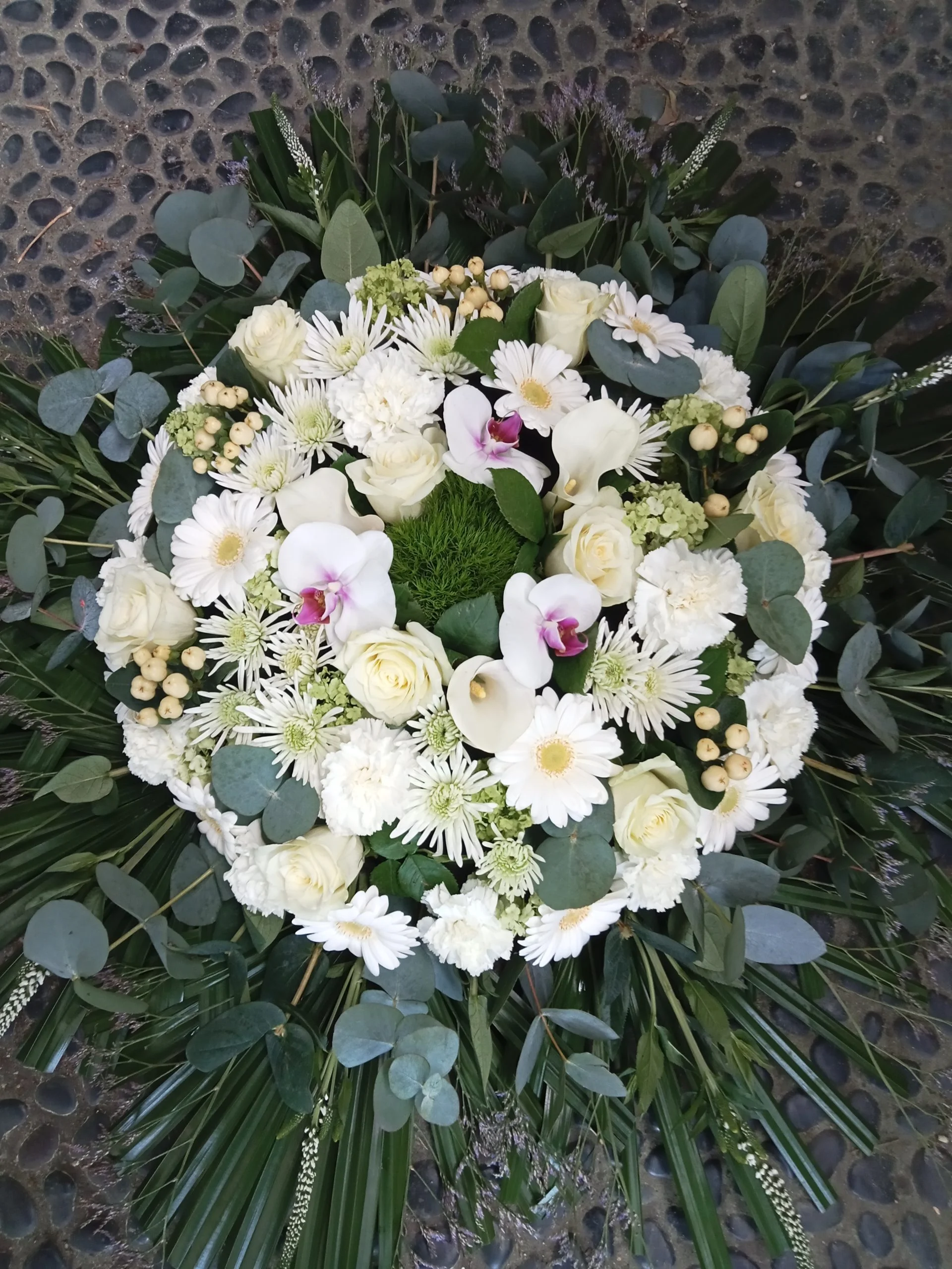 COUSSIN DE DEUIL GRAND FORMAT, par Lili la main verte, fleuriste à Talence