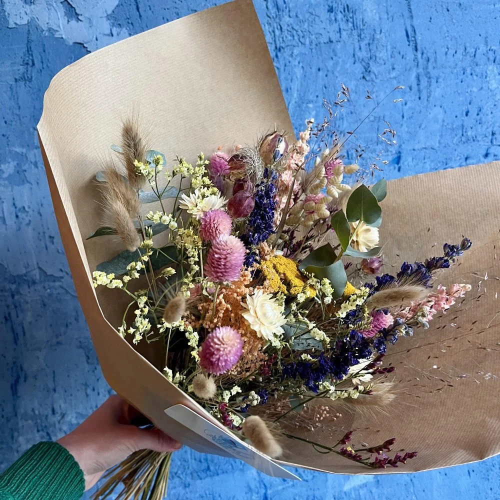 Bouquet de Fleurs Séchées, par Atelier Floral du Mondelot, fleuriste à Saint-Sernin-du-Plain