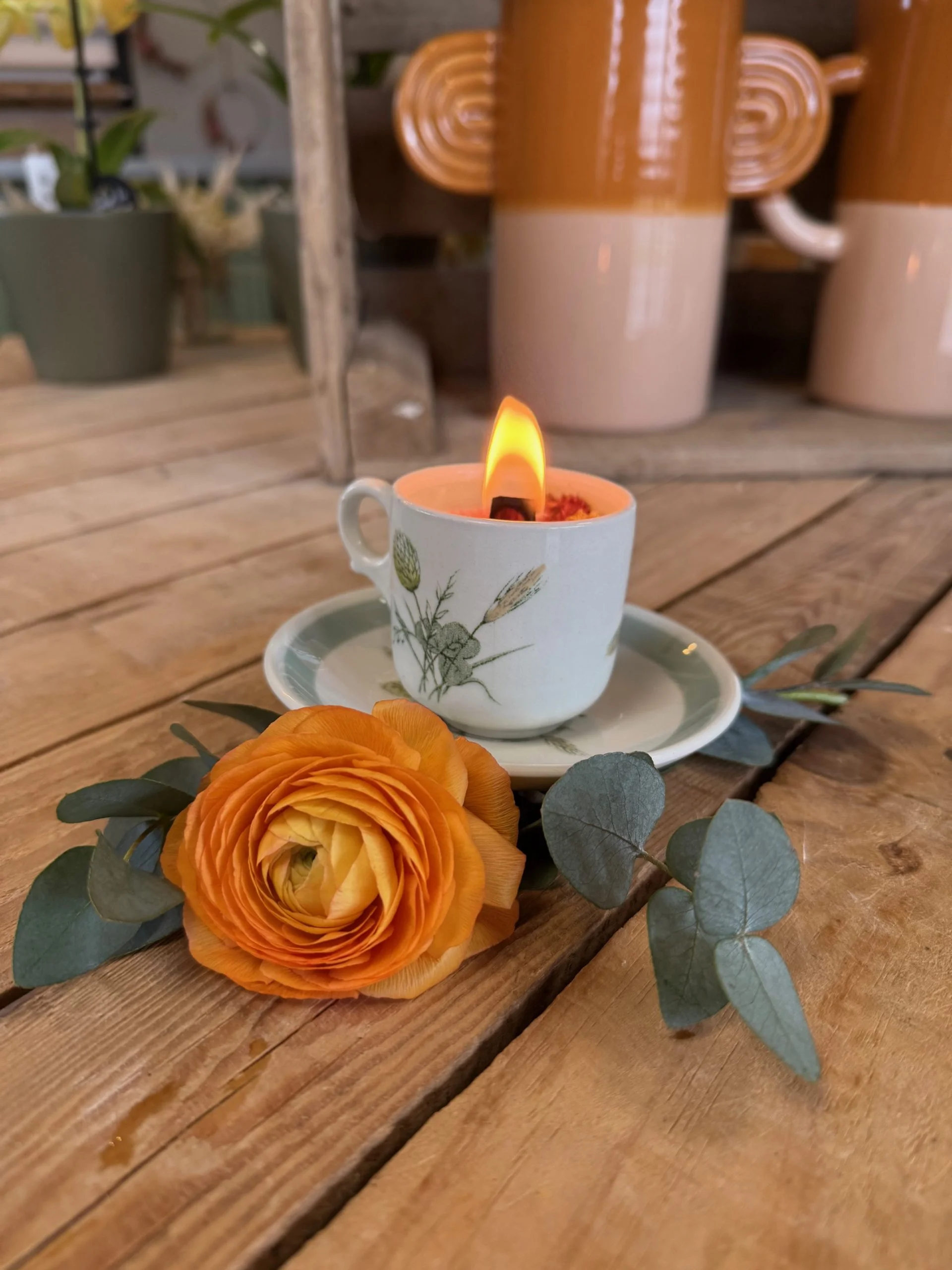 Bougie artisanale, par Atypique Végétal, fleuriste à Saint-Pardoux-du-Breuil