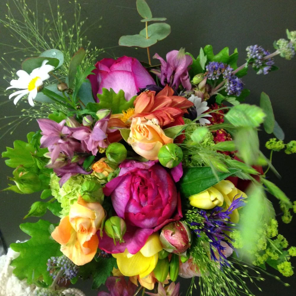 Bouquet coloré, par Basille Fleurs, fleuriste à Sotteville-lès-Rouen