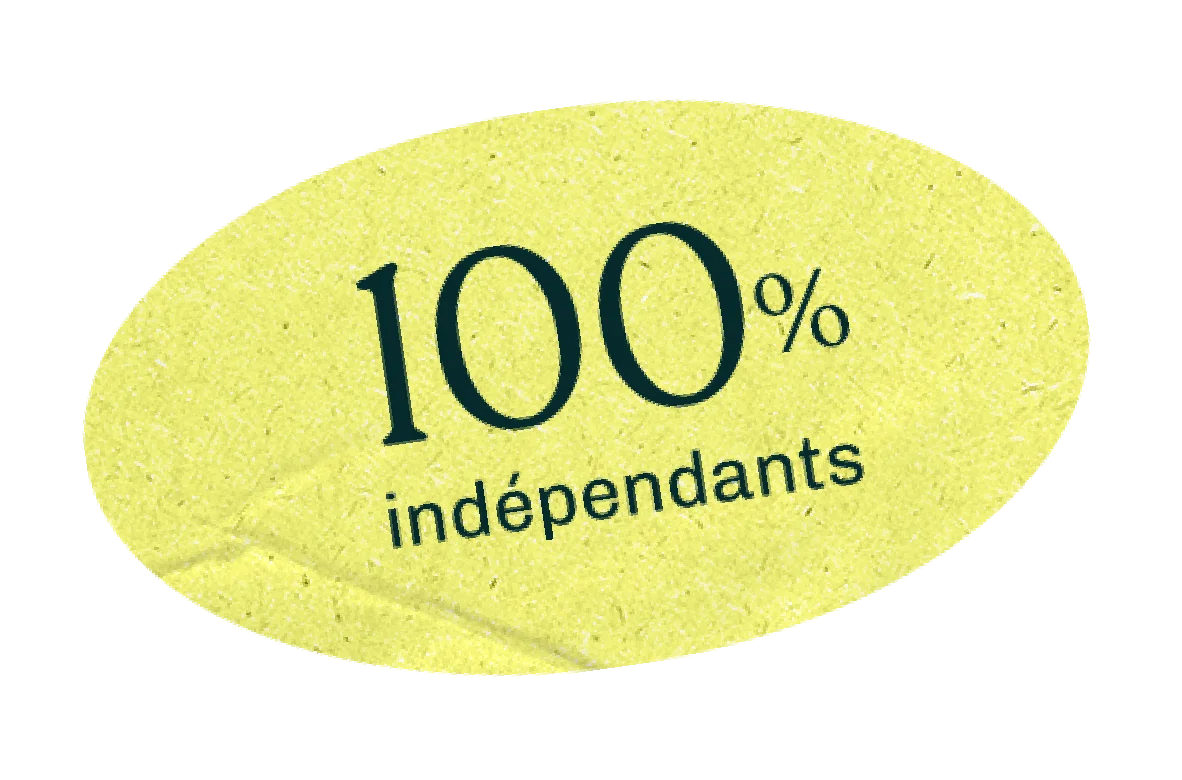 badge 100% indépendant