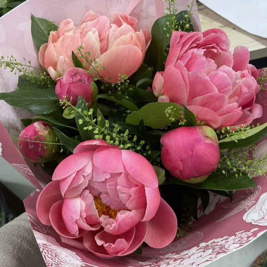 Bouquet de Pivoines, par Ohana Flore, fleuriste à Dole