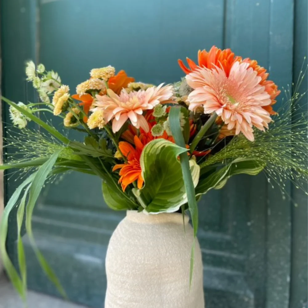 Bouquet Orangé, par Avenue des Fleurs, fleuriste à Château-Gontier-sur-Mayenne