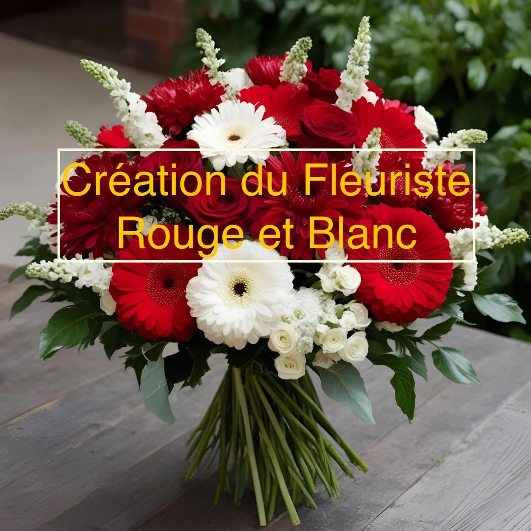 Bouquet du Fleuriste Rouge/ Blanc, par Le Monstera, fleuriste à Les Pavillons-sous-Bois