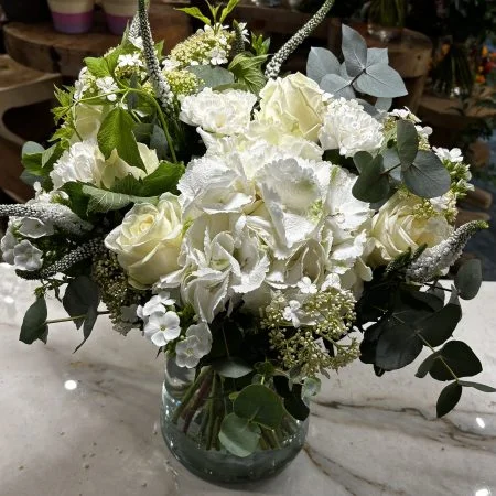 Bouquet Elegance Blanc, par Les Lys d'Auteuil, fleuriste à Paris