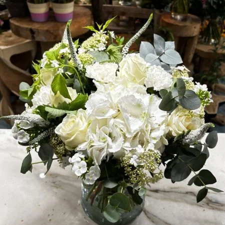 Bouquet Elegance Blanc, par Les Lys d'Auteuil, fleuriste à Paris