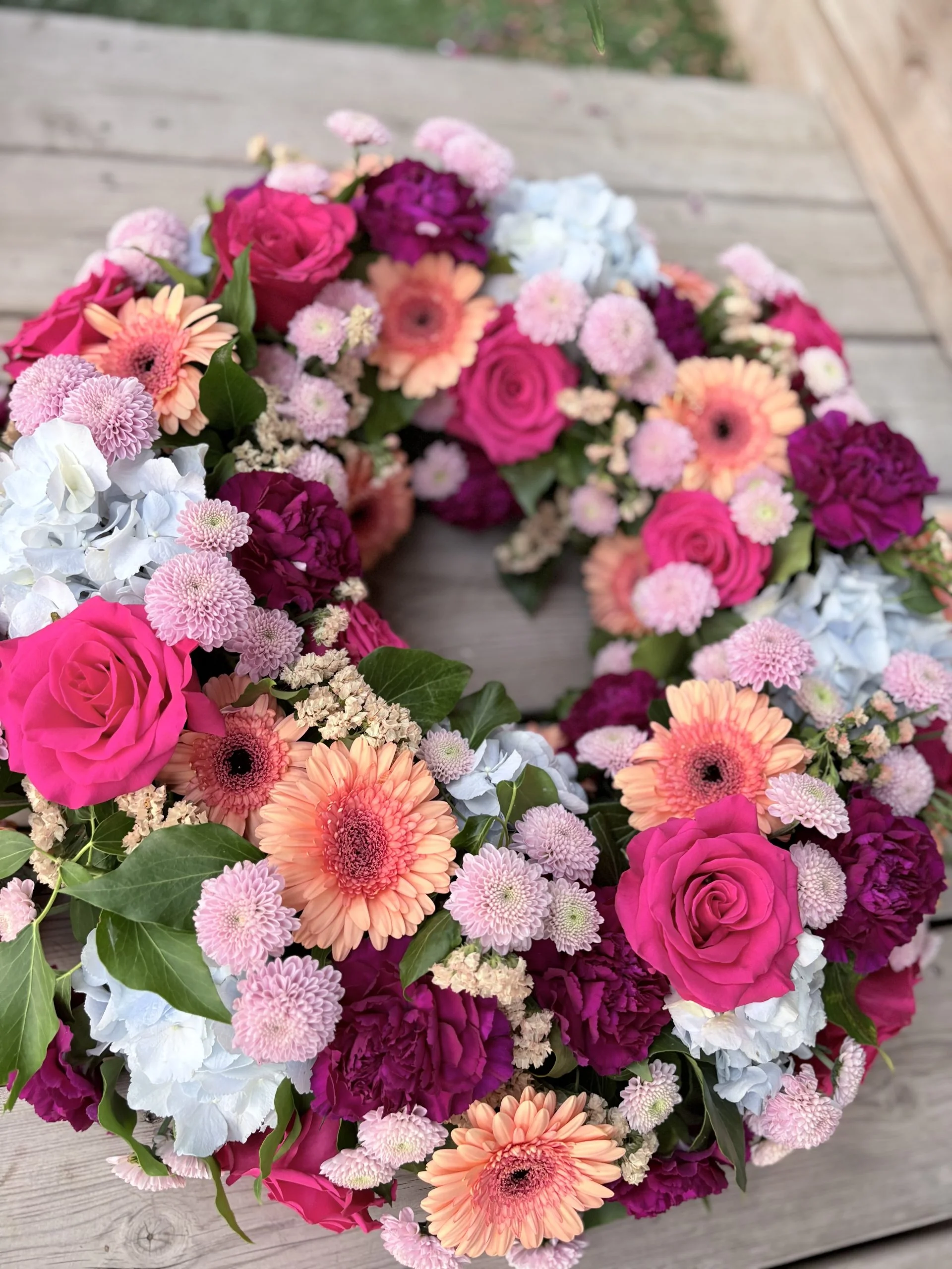 Couronne, par MK Fleurs, fleuriste à Lyon