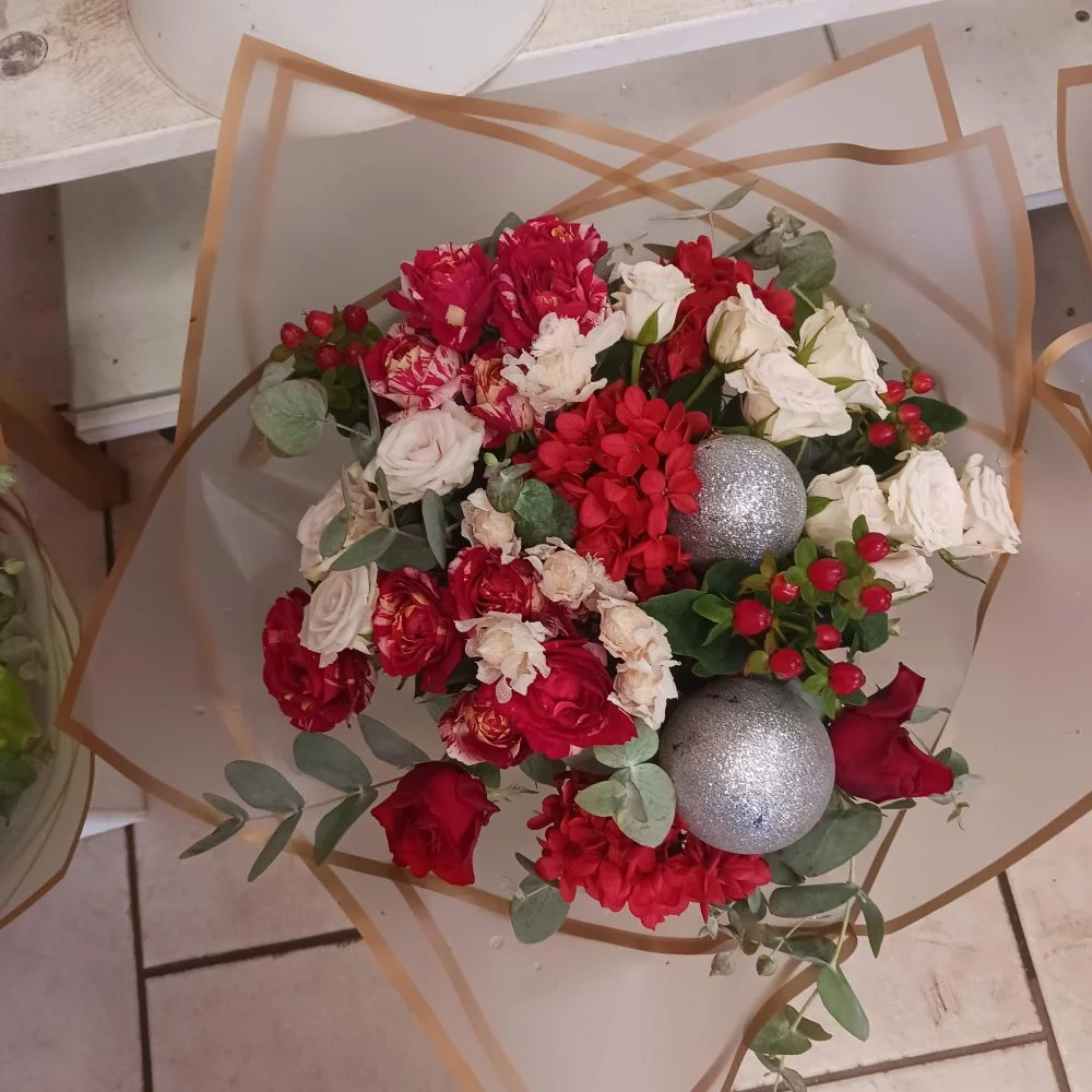 Bouquet de Noël, par Ti Fleur Lakour, fleuriste à Saint-Joseph