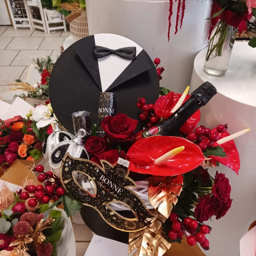 Bouquet Nouvel An, par Ti Fleur Lakour, fleuriste à Saint-Joseph