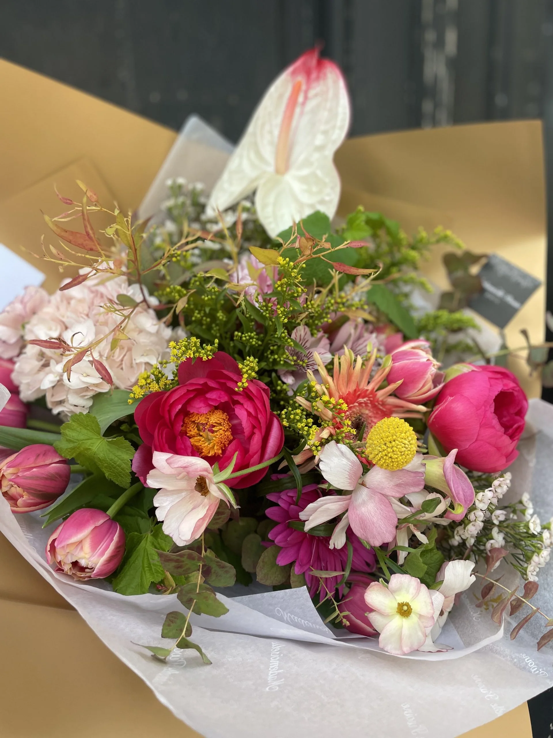 Bouquet Félicitations, par Mademoiselle Pivoine, fleuriste à Paris