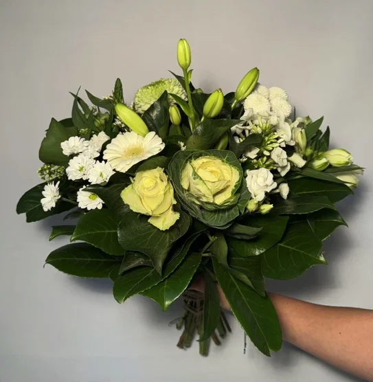 Bouquet blanc, par Le Bouquet Varié, fleuriste à Uccle