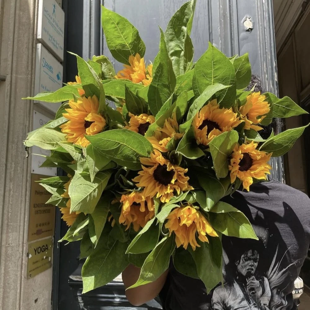 bouquet de tournesols, par Mademoiselle Pivoine, fleuriste à Paris